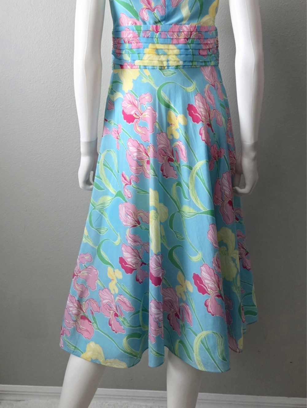 Lilly Pulitzer Silk / Cotton Sleeveless Bold Floral A-Line Dress, Lined, Size 6 - Picture 9 of 16